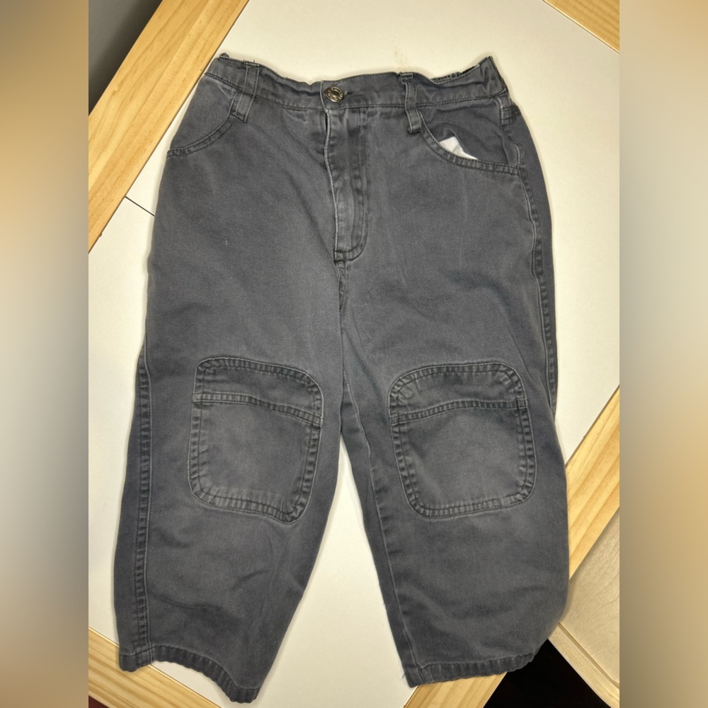 Toddler Charcoal Relaxed Jeans with Patch Pockets